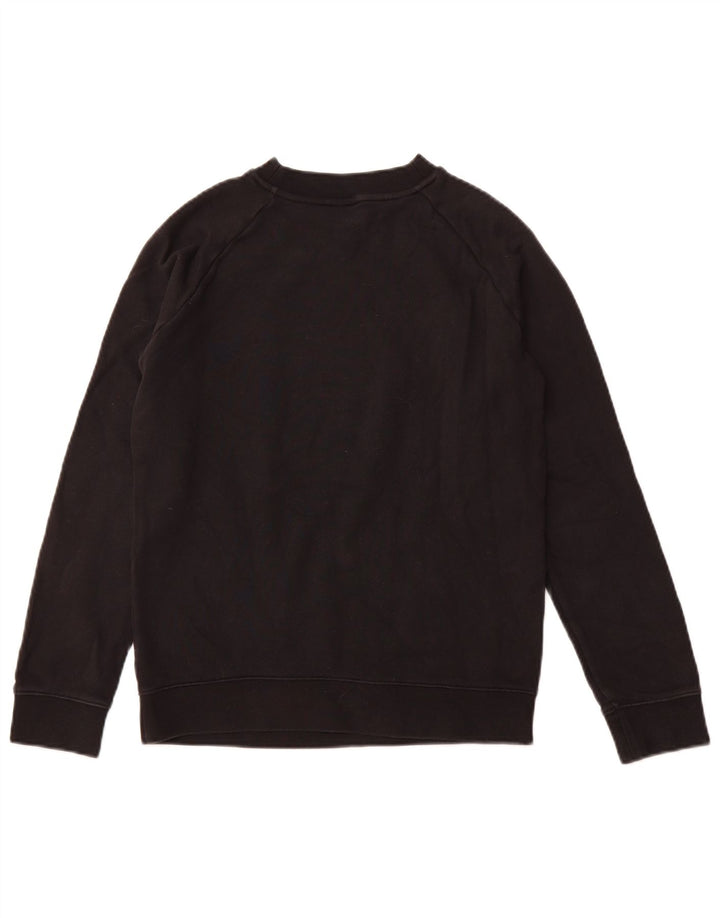 ADIDAS Graphic Sweatshirt Jumper UK 10 Small Black Bomuld