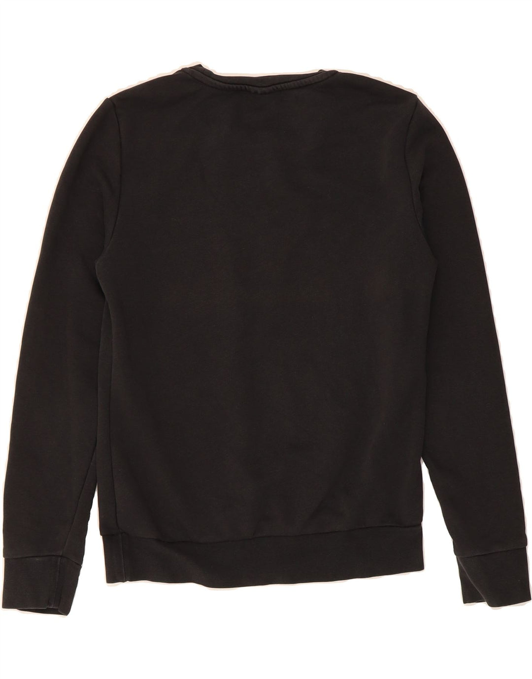 ADIDAS Womens Graphic Sweatshirt Jumper UK 14 Medium Black Vintage Adidas and Second-Hand Adidas from Messina Hembry 