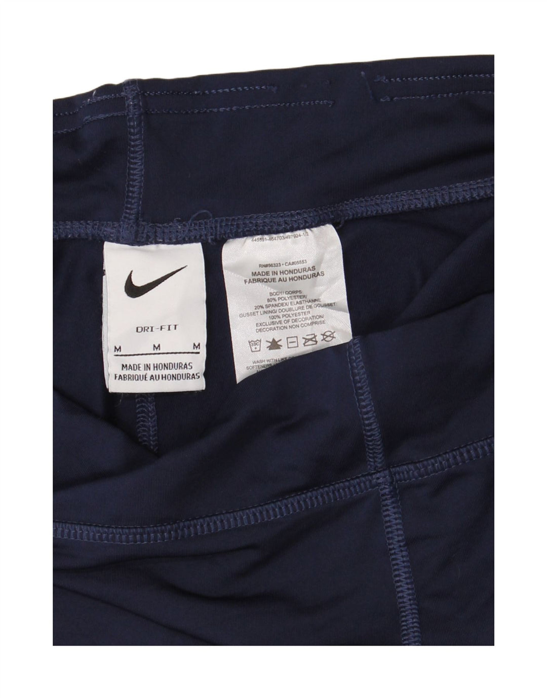 NIKE Dame Dri Fit Sportshorts UK 12 Medium Navy Blue Polyester
