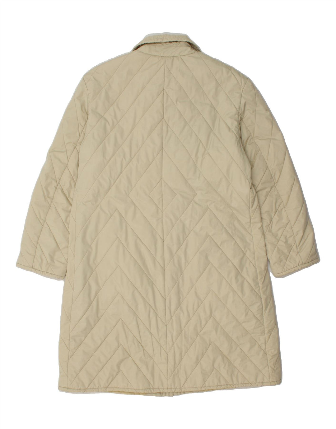 GEOX Womens Overcoat IT 48 XL Off White Argyle/Diamond Vintage Geox and Second-Hand Geox from Messina Hembry 