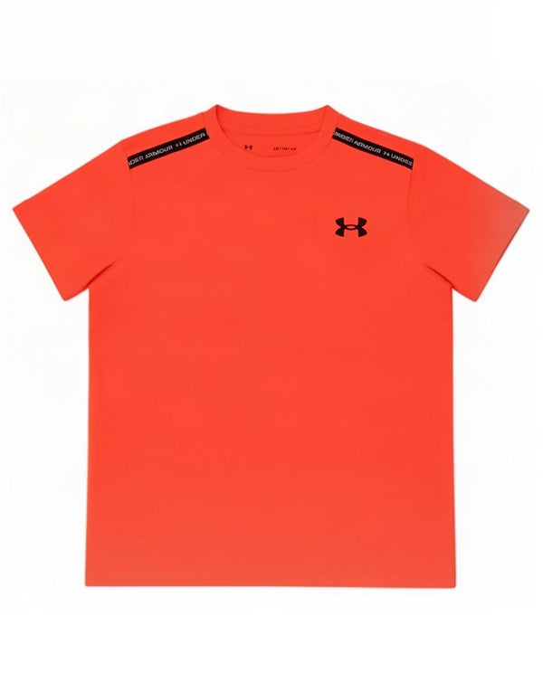 Under Armour Boys Grafisk T-Shirt Top 9-10 år Medium Orange Colourblock