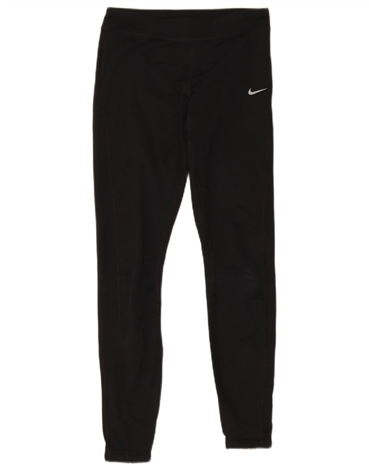 NIKE Dame Dri Fit Leggings UK 4 XS sort polyester