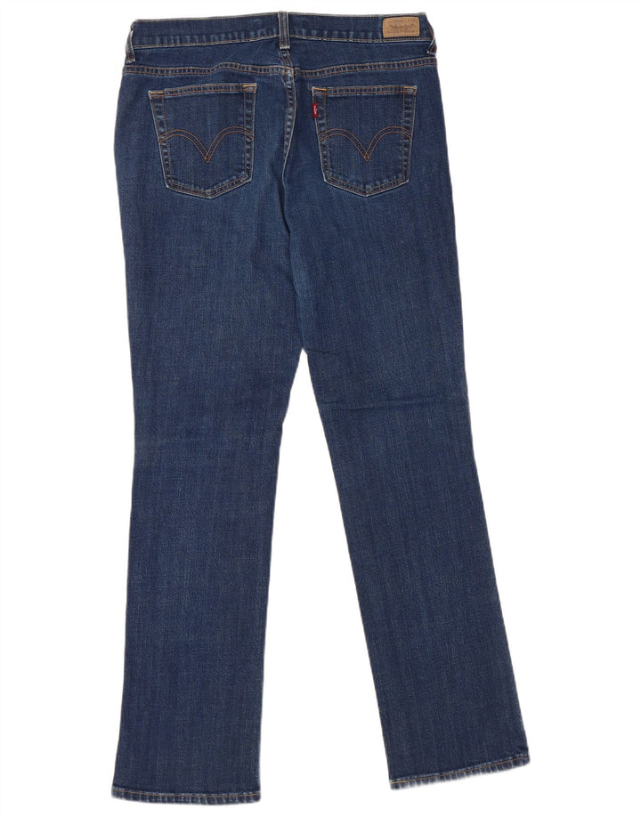 LEVI'S Dame 505 Straight Jeans US 10 Large W30 L30 Blå Bomuld