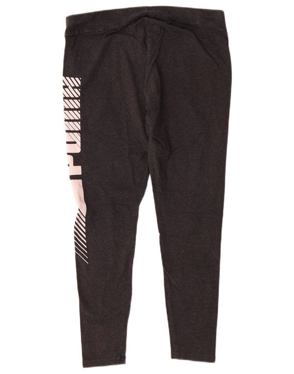 PUMA Grafiske Leggings til kvinder UK 14 Large Grå