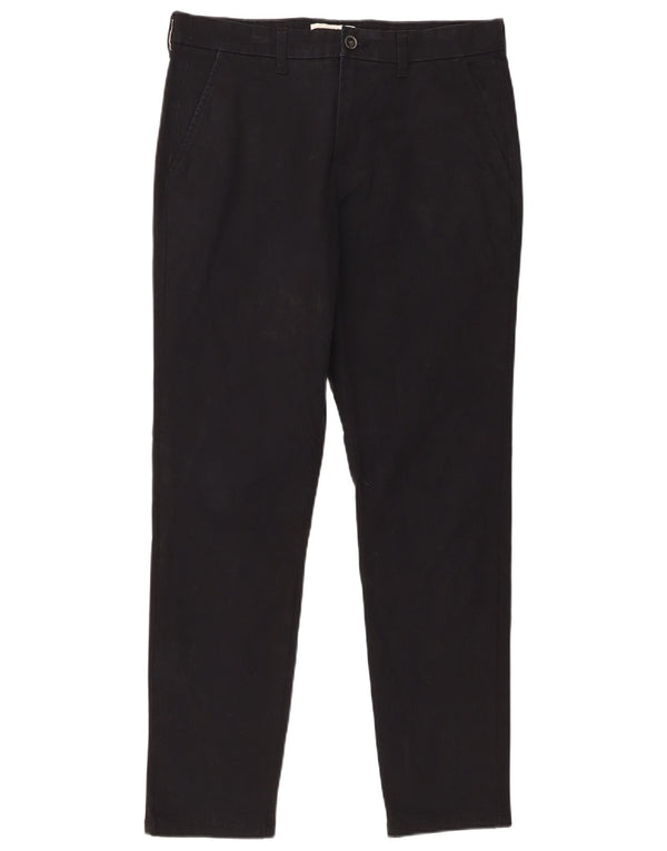 Marks & Spencer Herre Slim Fit Chinobukser W32 L31 Sort Bomuld