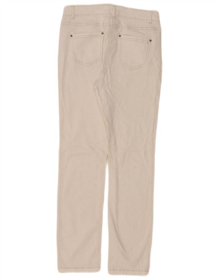 M&Co Dame Slim Jeans UK 10 Small W30 L30 White Bomuld
