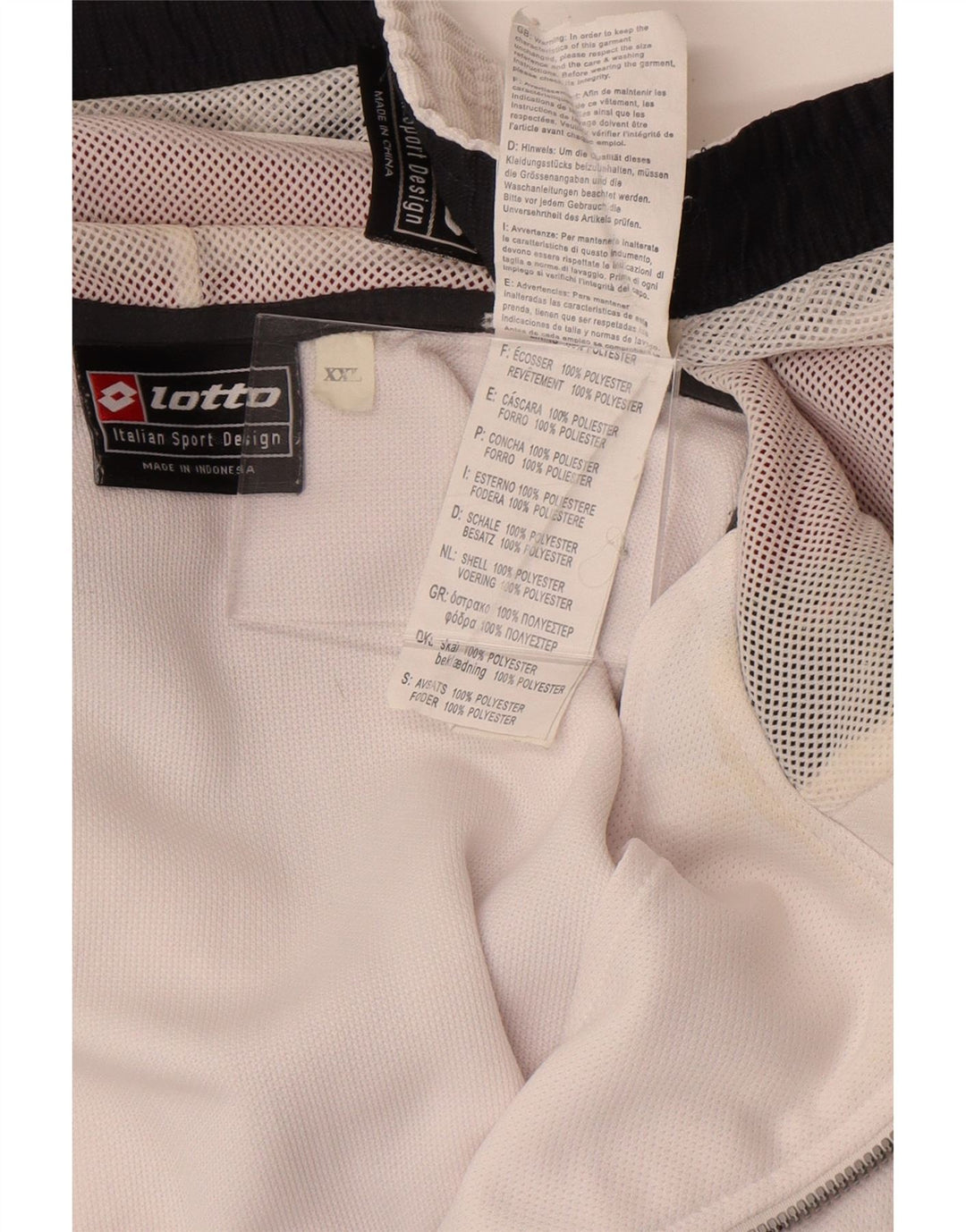 Lotto Herre grafisk hel træningsdragt 2XL Hvid Colourblock Polyester