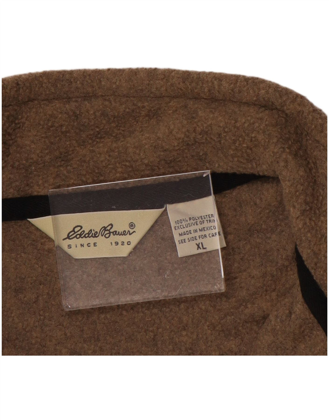 EDDIE BAUER Fleecetrøje med lynlås til mænd XL brun polyester