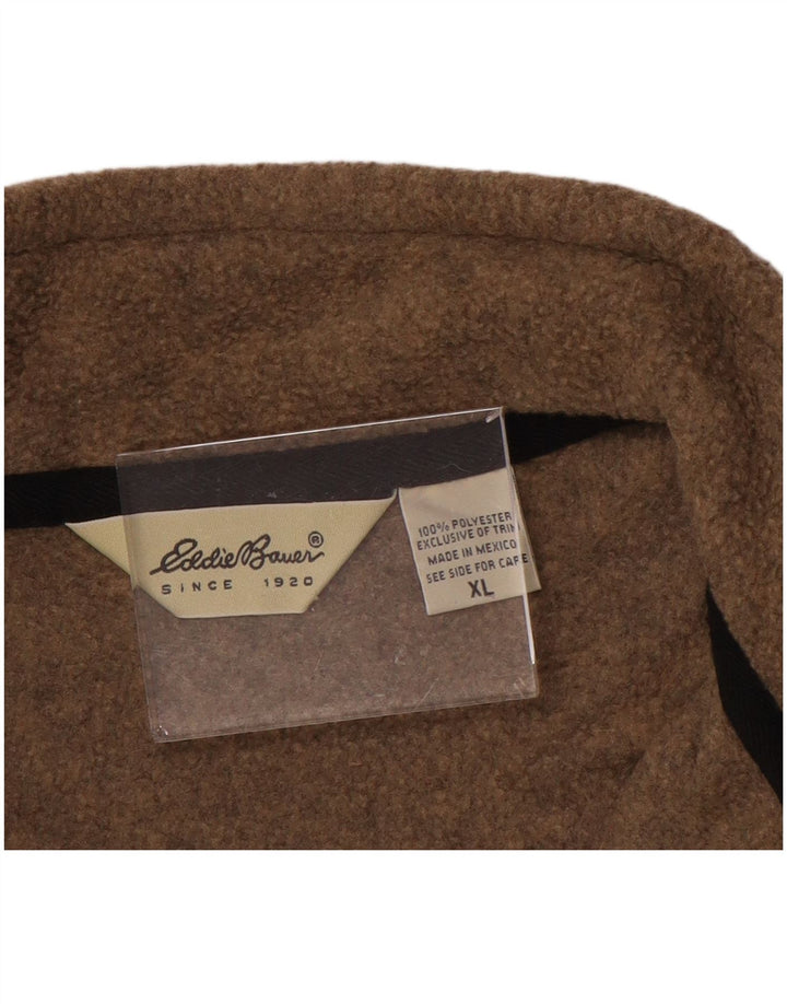 EDDIE BAUER Fleecetrøje med lynlås til mænd XL brun polyester
