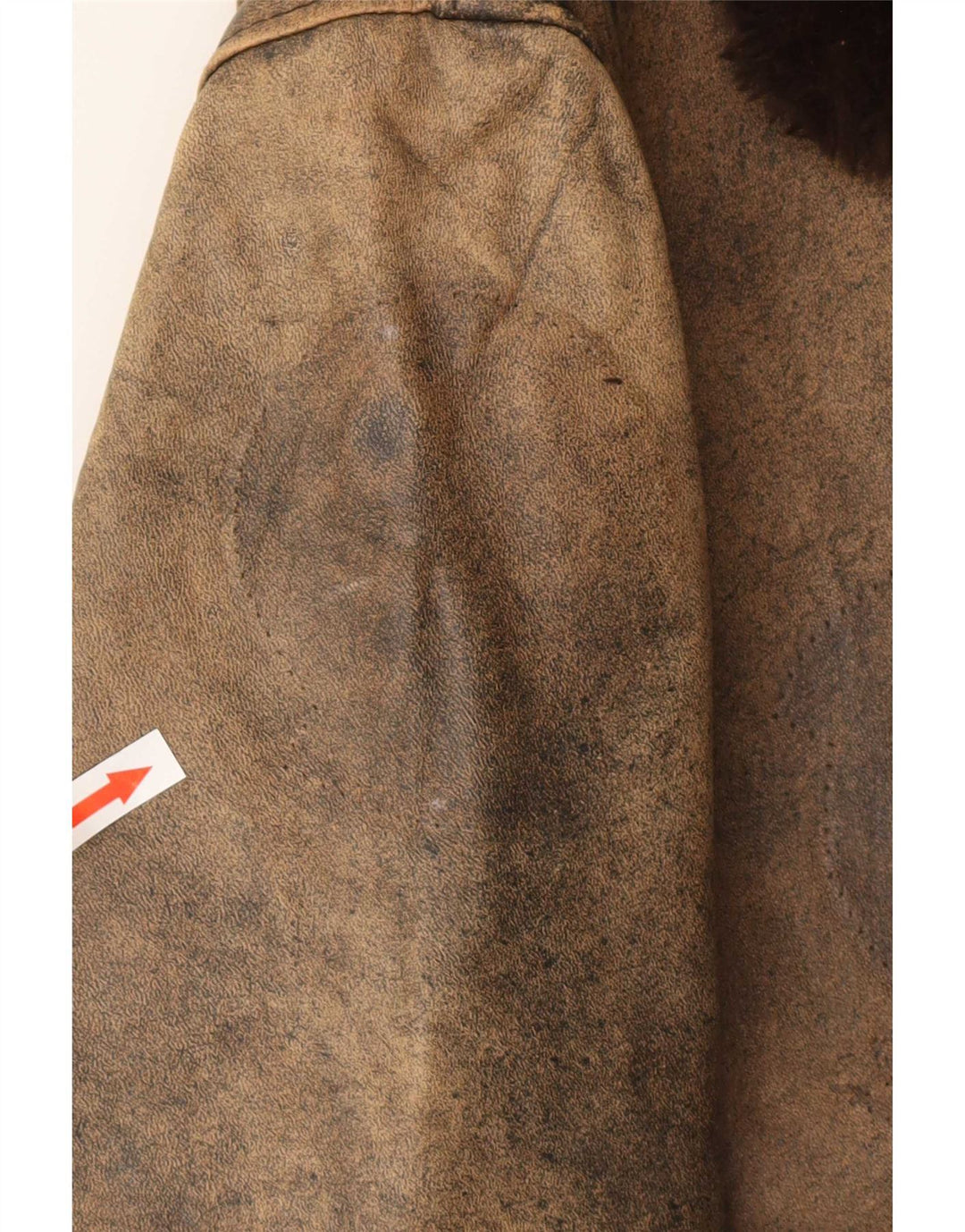 Schott Herre grafisk læder Flight Aviator Jacket UK 42 XL Brunt læder