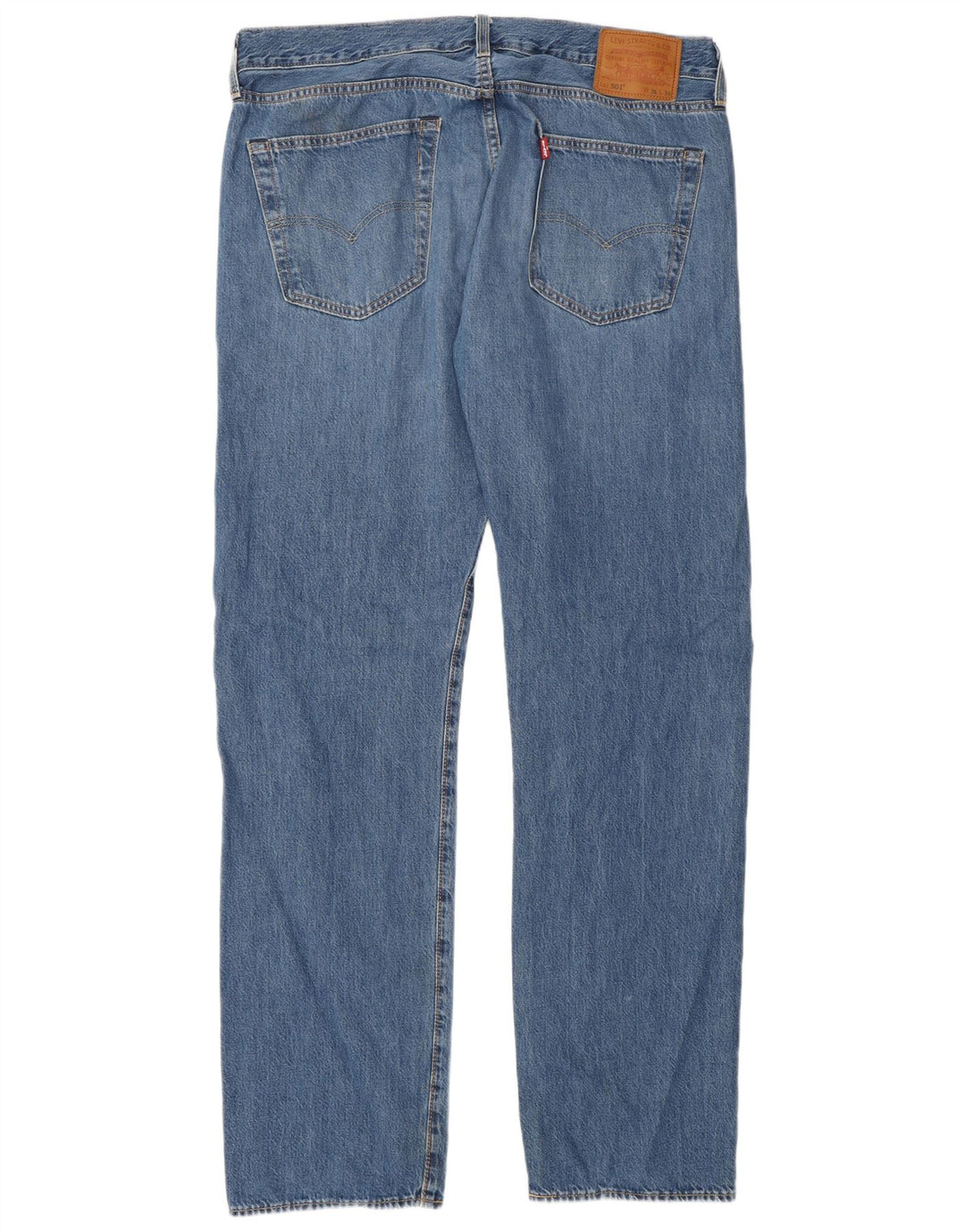 Levi's Herre 501 lige jeans W36 L34 blå bomuld