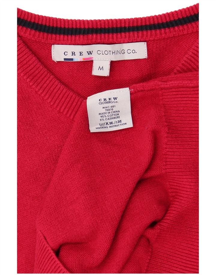 Besætningstøj Herre V-hals sweater Medium rød bomuld