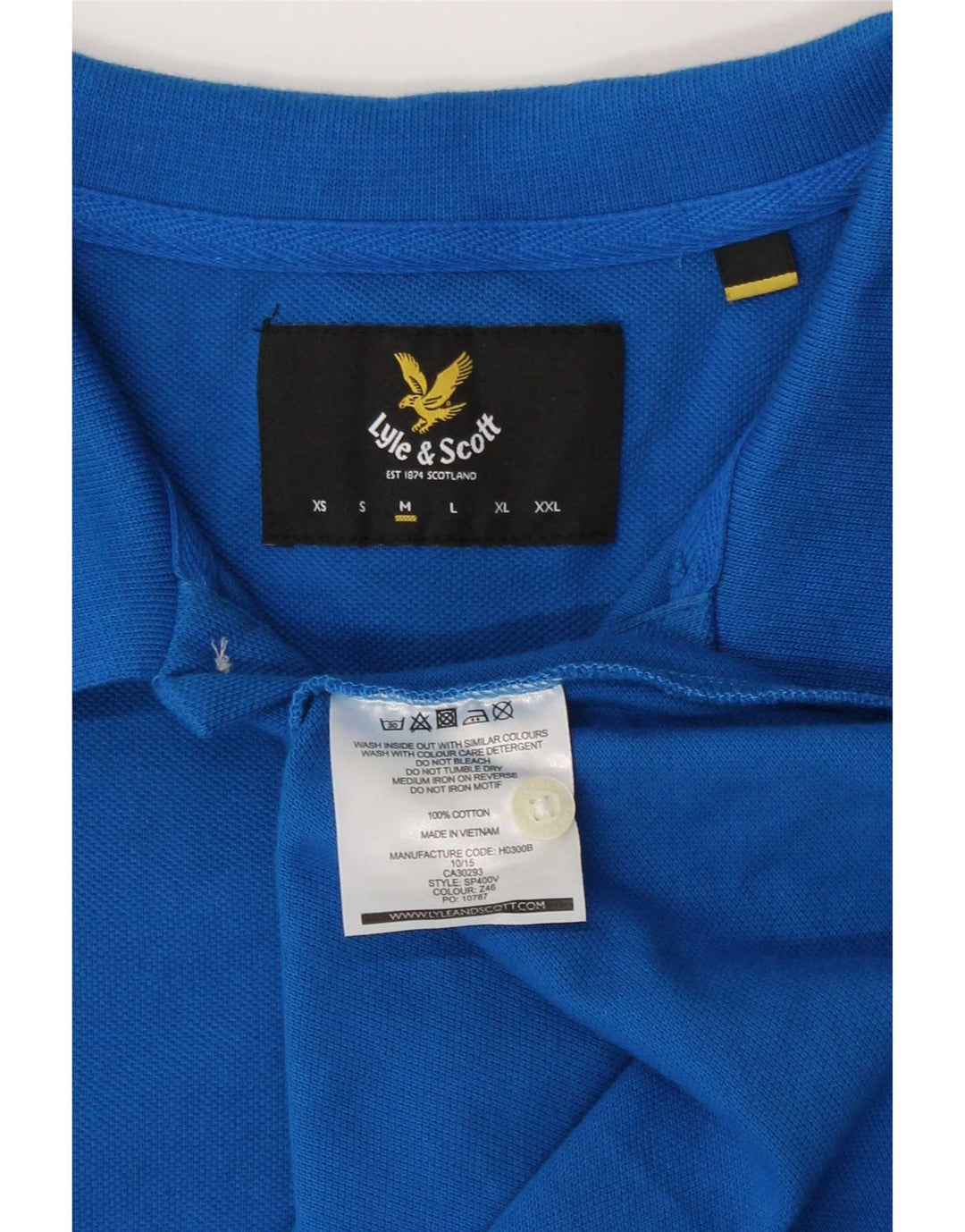 Lyle & Scott herre poloshirt mellemblå bomuld