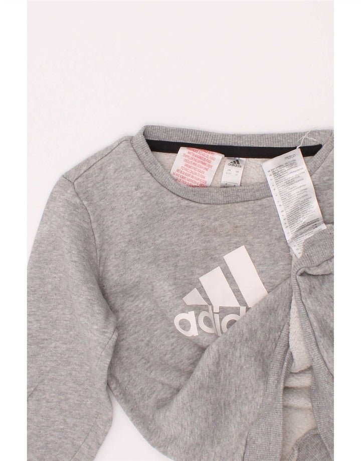 Adidas Boys Graphic Sweatshirt Jumper 2-3 år Grå Bomuld