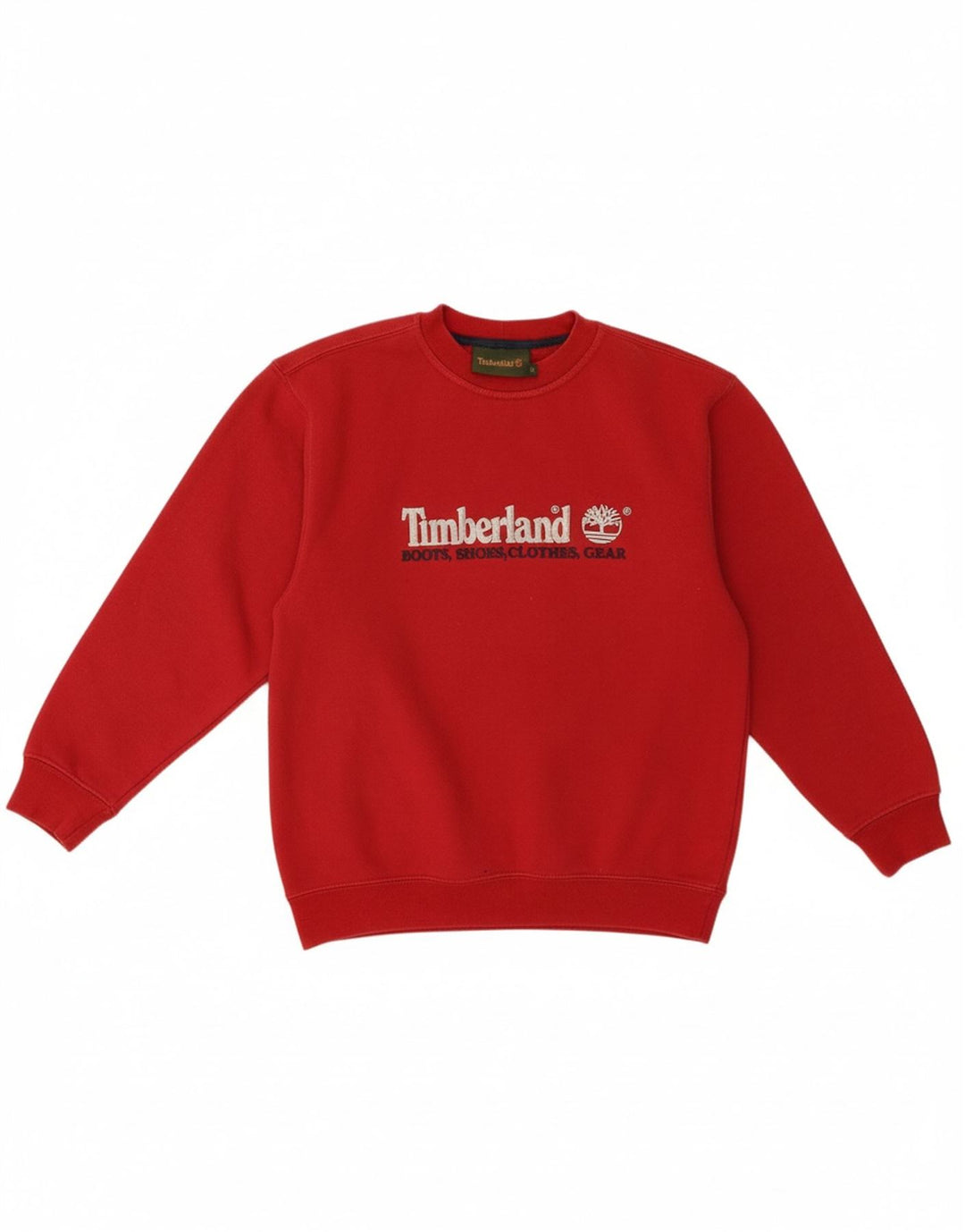 TIMBERLAND Boys Graphic Sweatshirt Jumper 9-10 Years Red Cotton