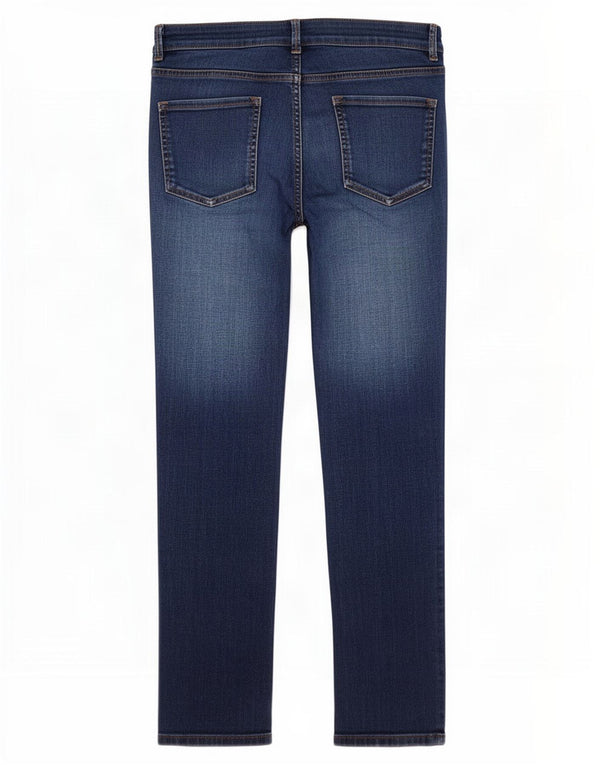 Marks & Spencer Dame The Lily Slim Jeans UK 14 Large W30 L26 Blå Bomuld