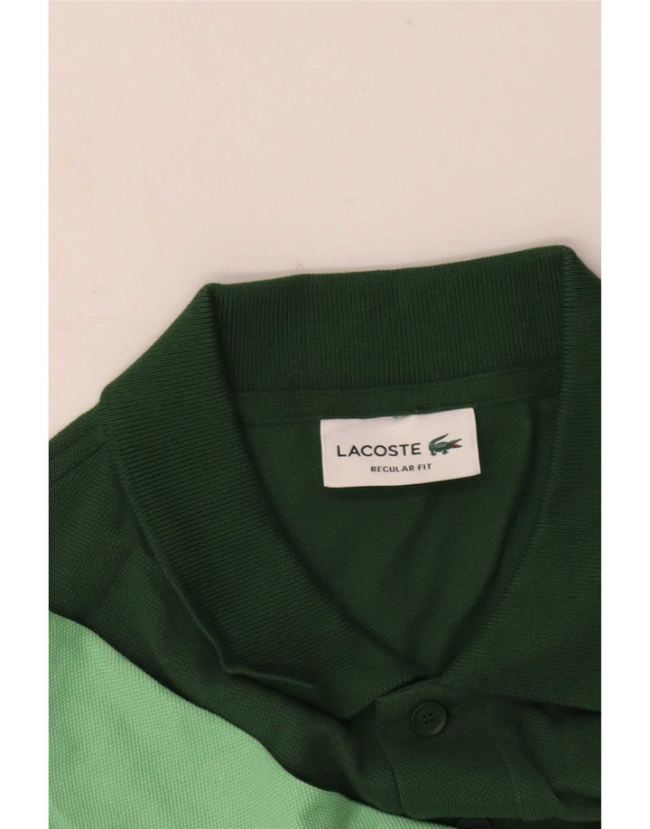 Lacoste Herre Regular Fit Polo Shirt Medium Green Colourblock