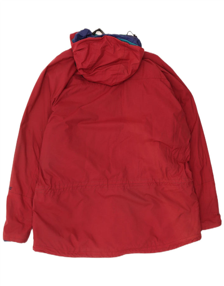 Timberland Herre Hooded Windbreaker Jacket UK 40 Large Rød Nylon