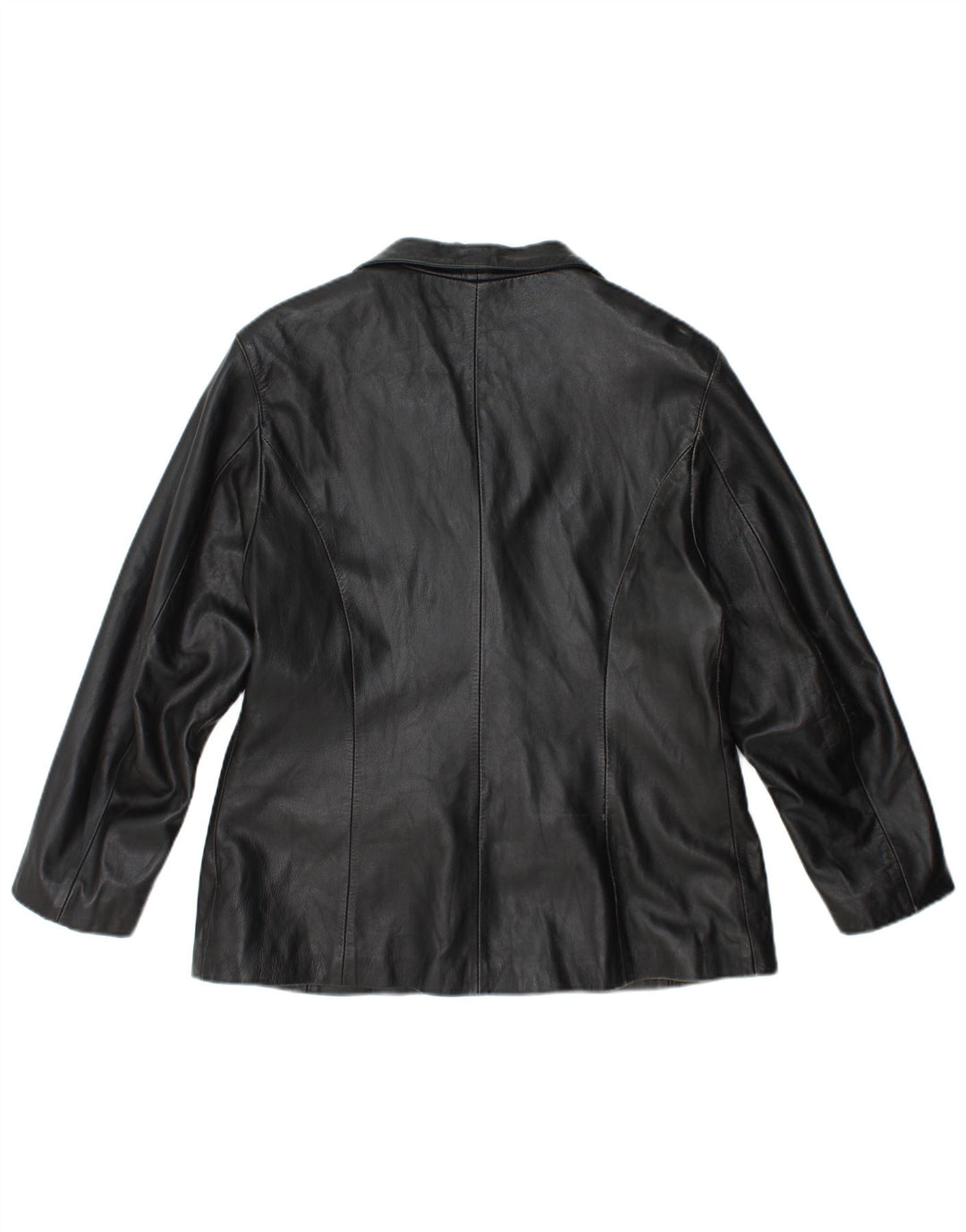 Vintage dame læderjakke IT 50 XL sort læder