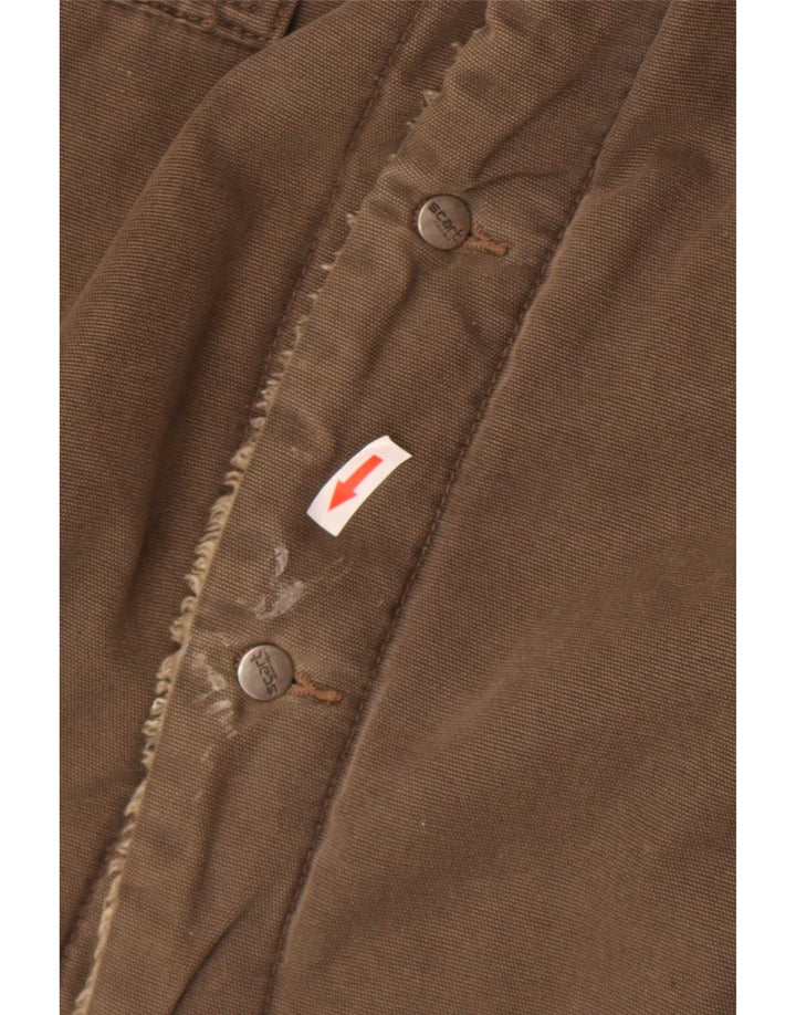 Vintage Herre Sherpa Bomber Jacket UK 38 Medium Khaki Colourblock