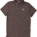 PUMA Boys Polo Shirt 14-15 Years Large Grey Flecked Polyester Vintage Puma and Second-Hand Puma from Messina Hembry 