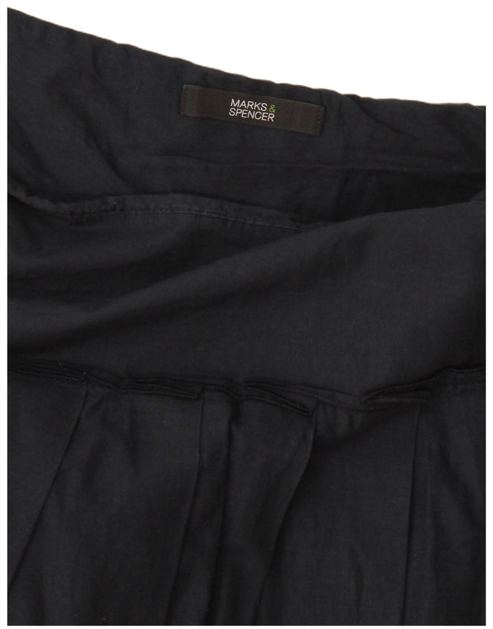 Marks & Spencer Kvinder plisseret A-line nederdel W30 Medium Navy Blue Floral