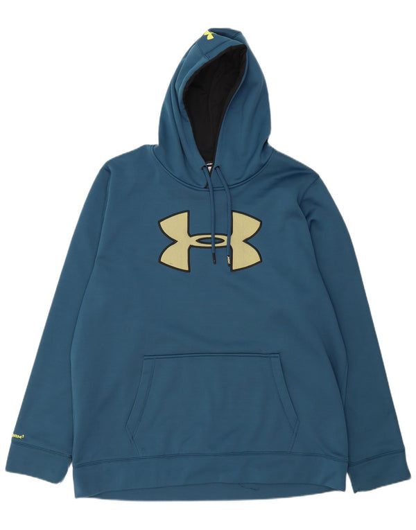UNDER ARMOUR Herre Heat Gear Graphic Hoodie Jumper 2XL Blå