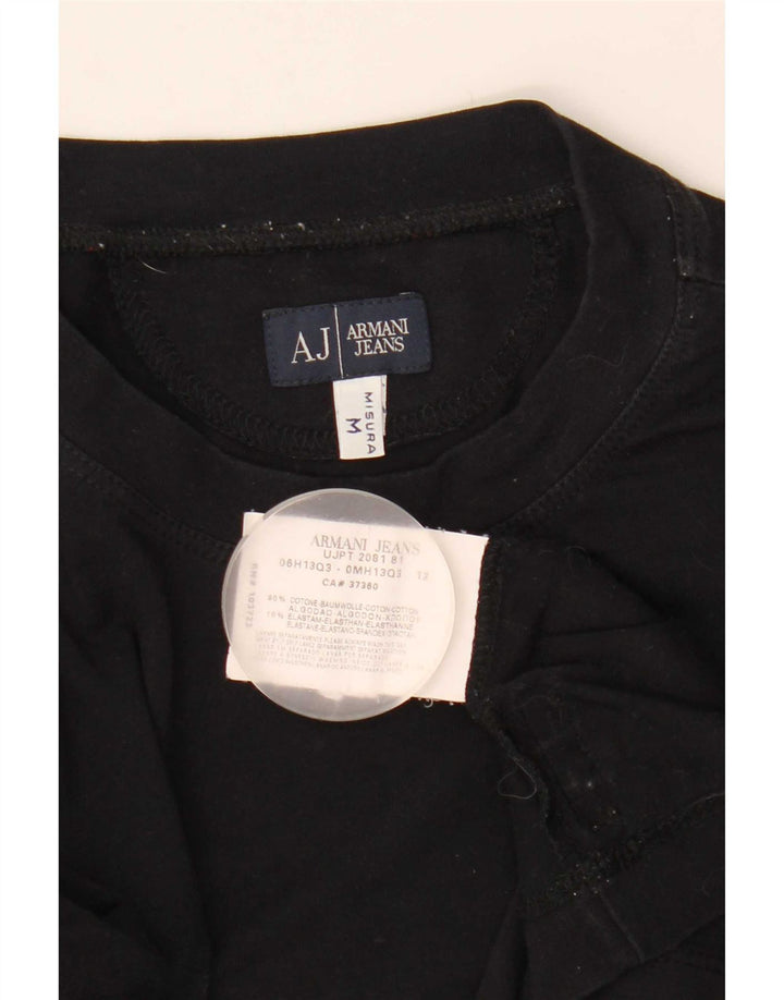 Armani Jeans Herre Grafisk Top Langærmet Medium Sort Bomuld
