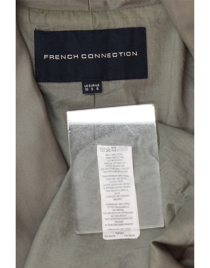 FRENCH CONNECTION Womens Oversized Overcoat UK 10 Small Grey Lyocell Vintage French Connection and Second-Hand French Connection from Messina Hembry 