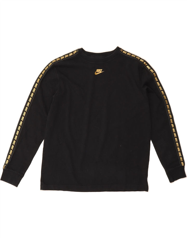 NIKE Womens Graphic Sweatshirt Jumper UK 14 Medium Black Cotton Vintage Nike and Second-Hand Nike from Messina Hembry 