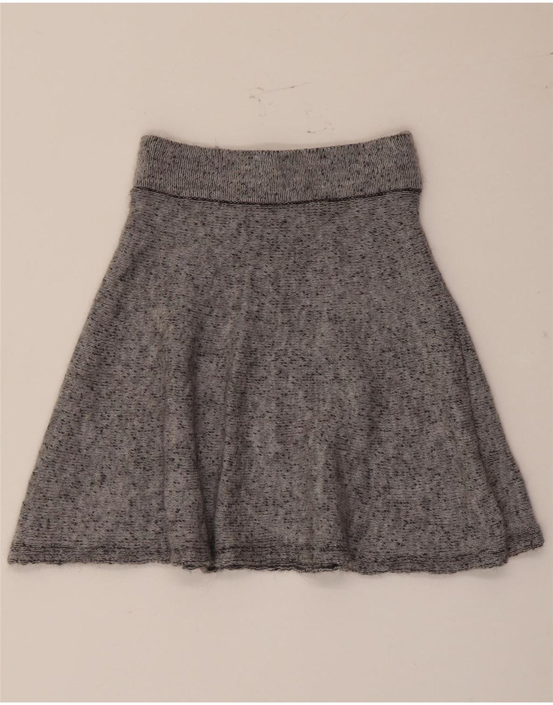 Zara Damestrik A-Line nederdel Medium W28 Grå Flecked Uld