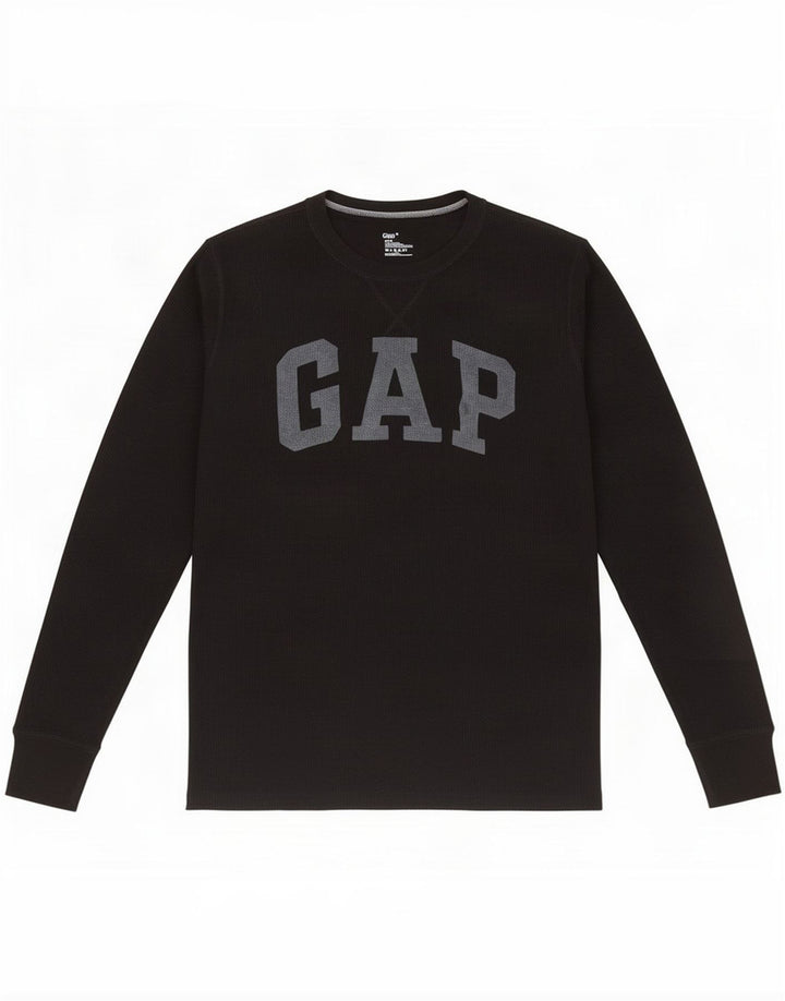 Gap Herre Grafisk Top Langærmet Medium Sort Bomuld
