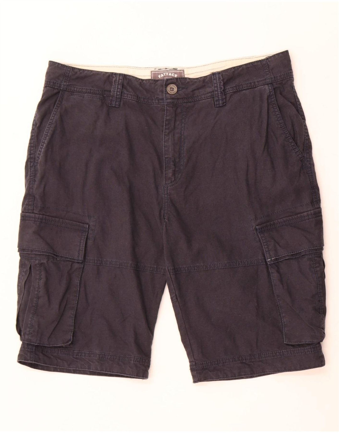 Fat Face Herre Cargo Shorts W36 Large Navy Blue Linen