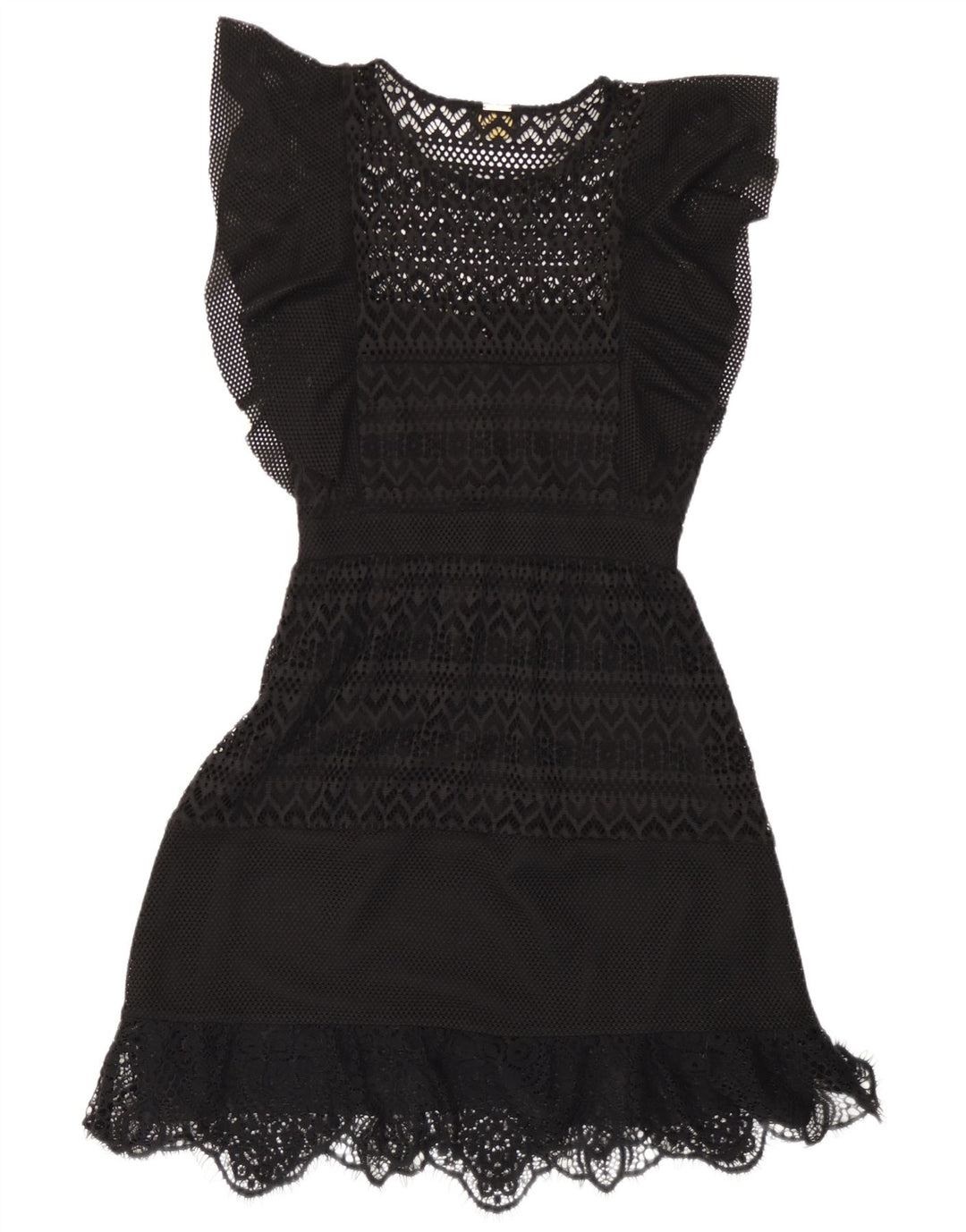 Liu Jo Hæklet A-Line Kjole IT 42 Medium Sort Polyester