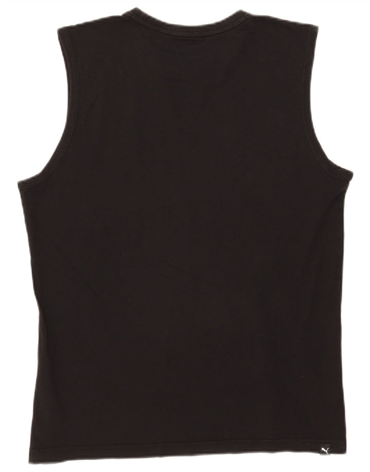 Puma Herre Grafisk Vest Top Stor Sort Bomuld