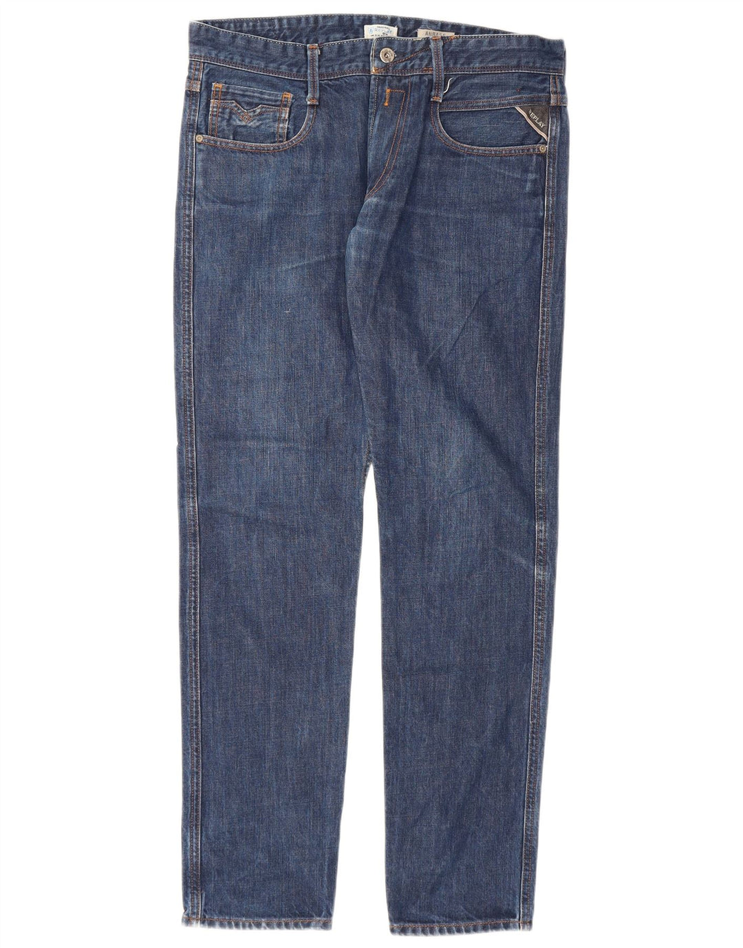 Replay Herre Slim Jeans W32 L32 Blå Bomuld