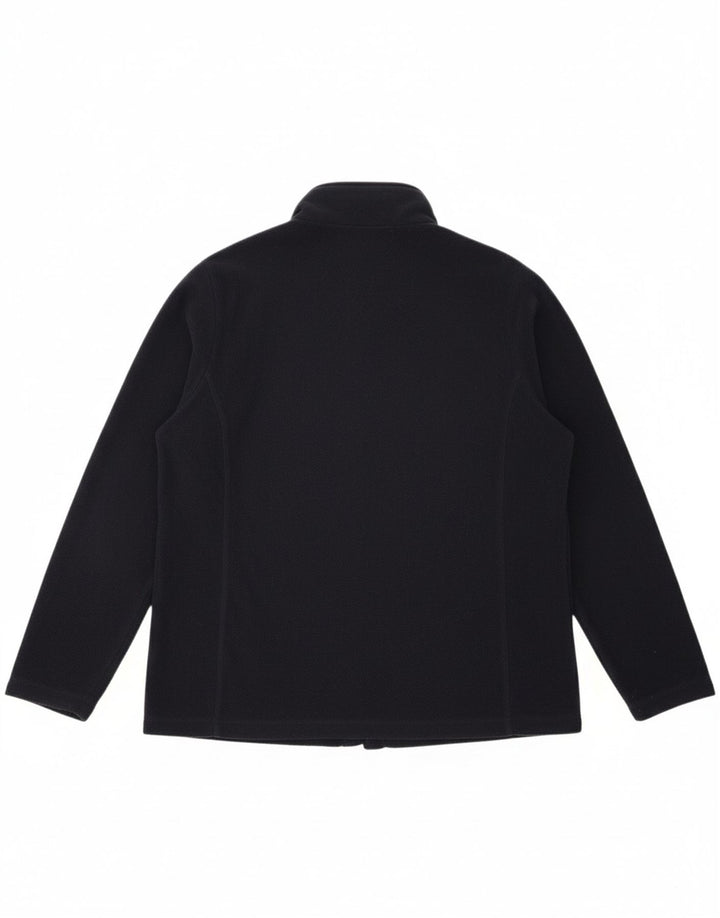 TOG 24 Womens Zip Neck Fleece Jumper UK 14 Large  Navy Blue Polyester