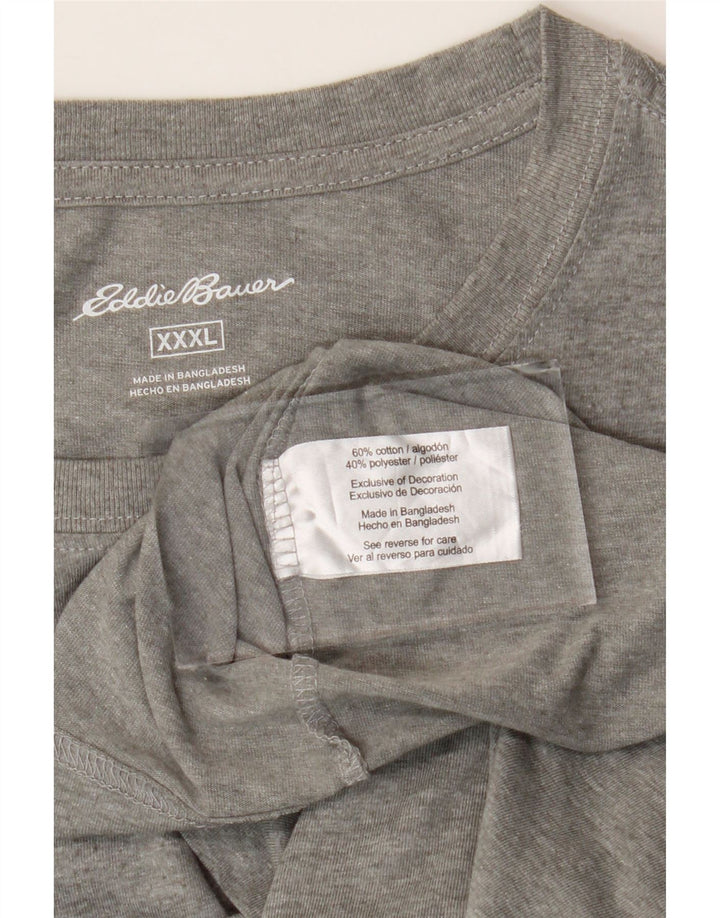 Eddie Bauer Herre T-Shirt Top 3XL Grå Bomuld