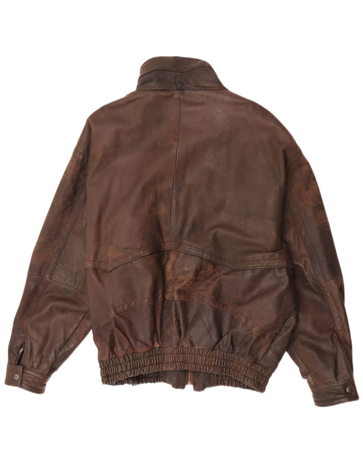 Vintage herre læderjakke UK 42 XL Brun