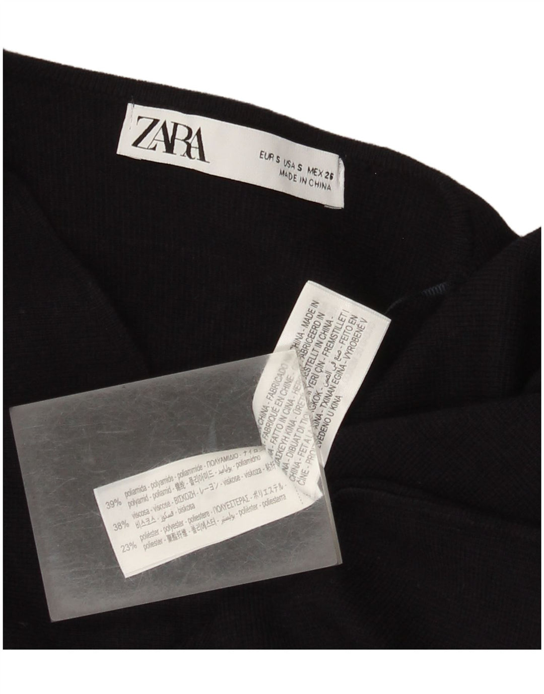 Zara Dame Cardigan Sweater UK 10 Small Navy Blue Polyamide