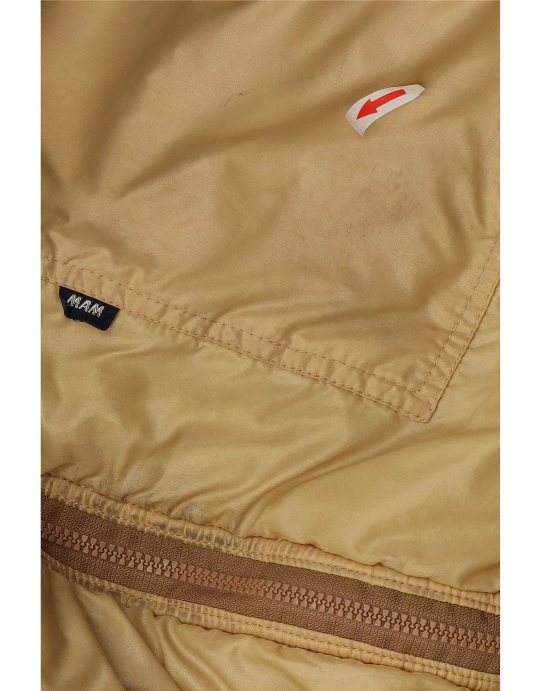 Vintage Herre Vendbar Bomber Jacket UK 36 Small Beige