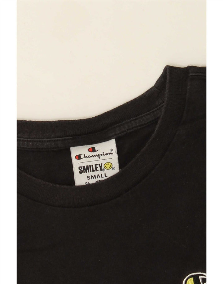 Champion Herre Smiley T-Shirt Top Lille Sort