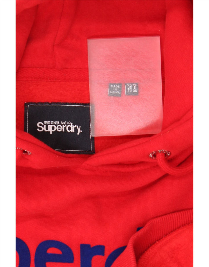 Superdry grafisk hættetrøje til kvinder UK 10 Lille rød
