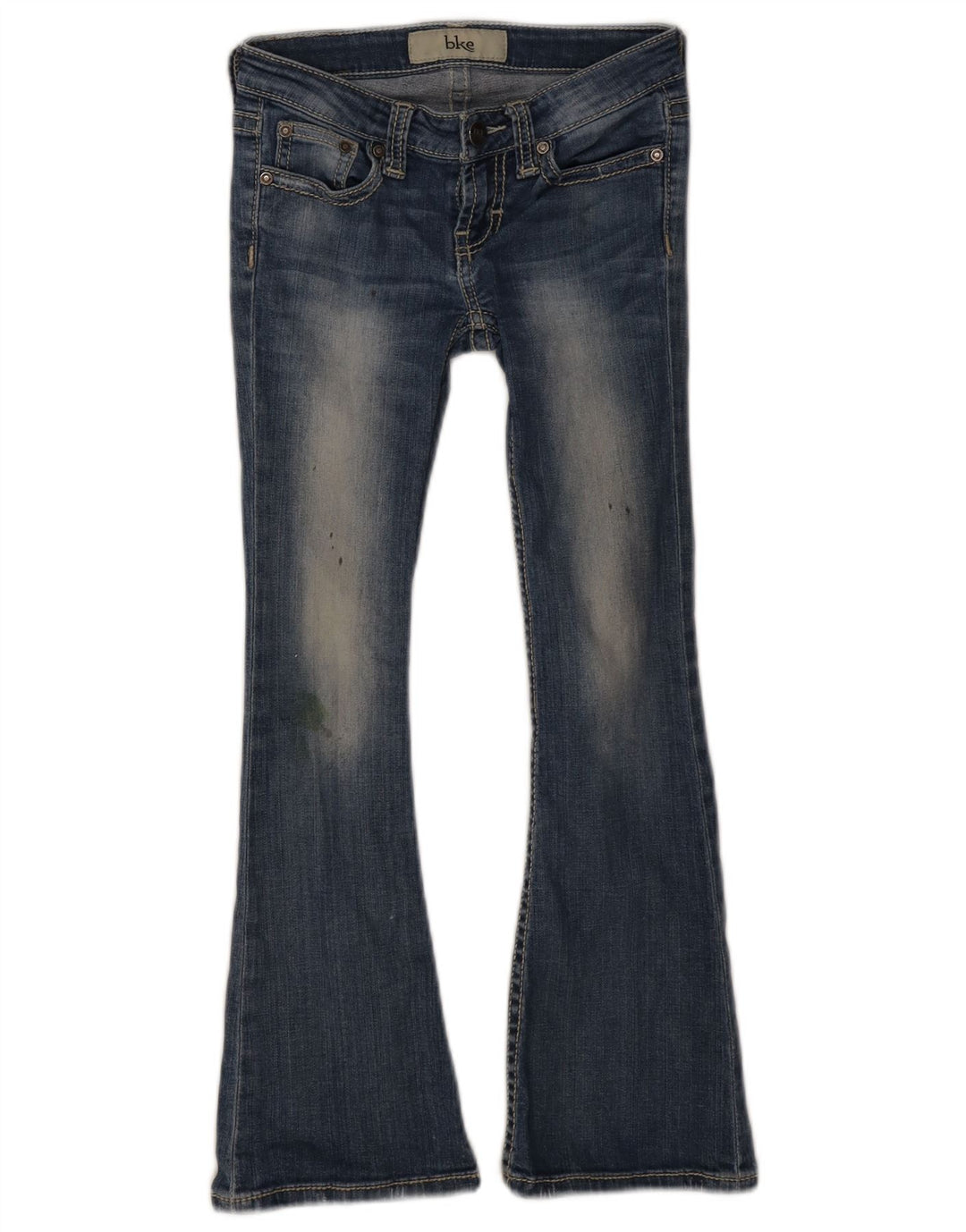 BKE Girls Distressed Flared Jeans 9-10 År B24 L25 Blå