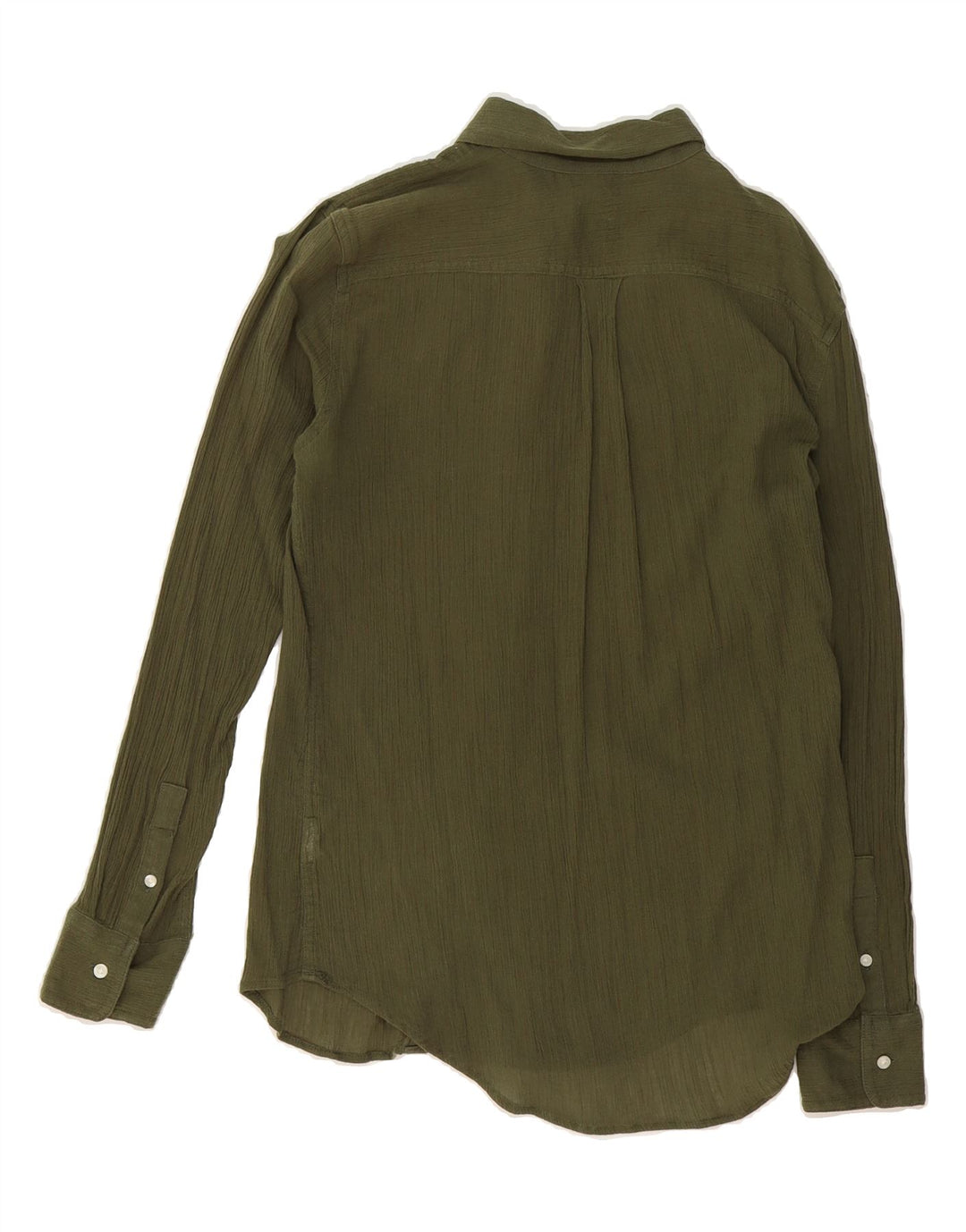 CHAPS Womens Oversized Shirt Blouse UK 10 Small Khaki Vintage Chaps and Second-Hand Chaps from Messina Hembry 