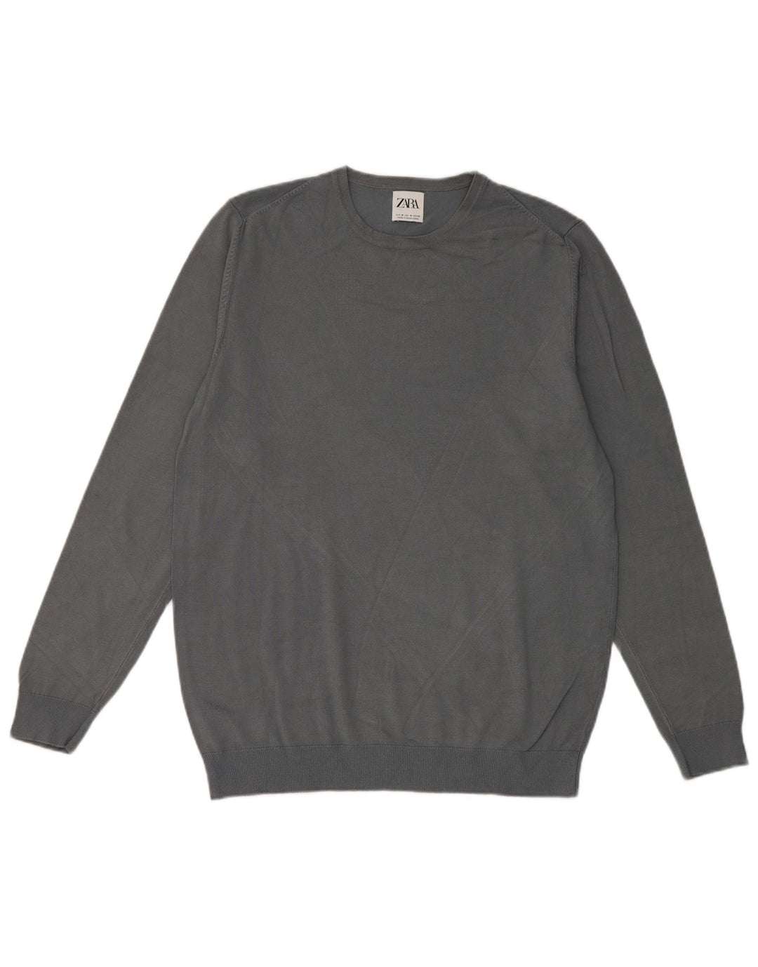Zara Dame sweater med rund hals DK 14 Medium Grå Viscose