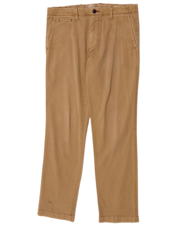 Gap Mens Straight Chino Trousers W32 L32 Beige Cotton