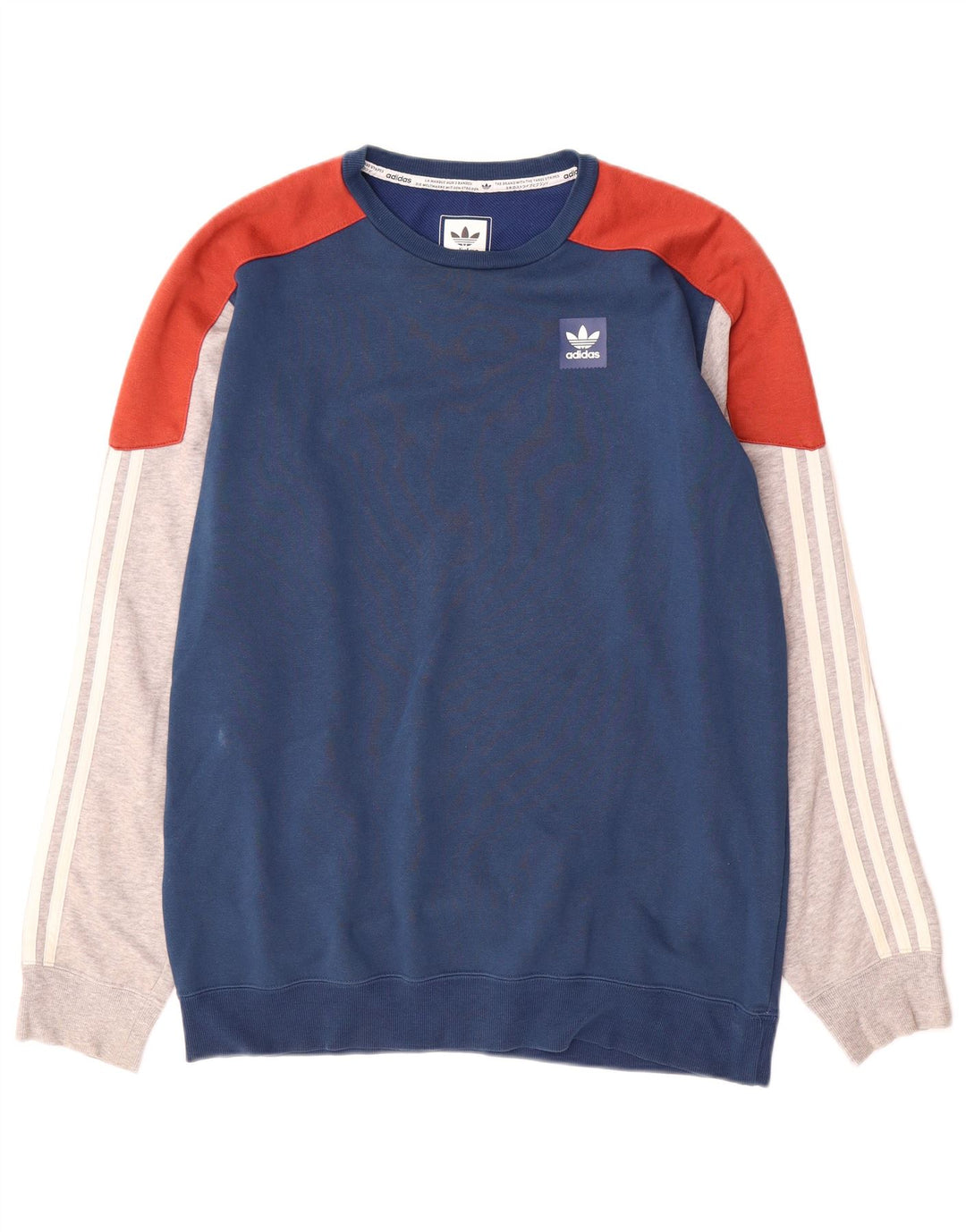 Adidas Sweatshirt til mænd Medium Navyblå Colourblock Bomuld