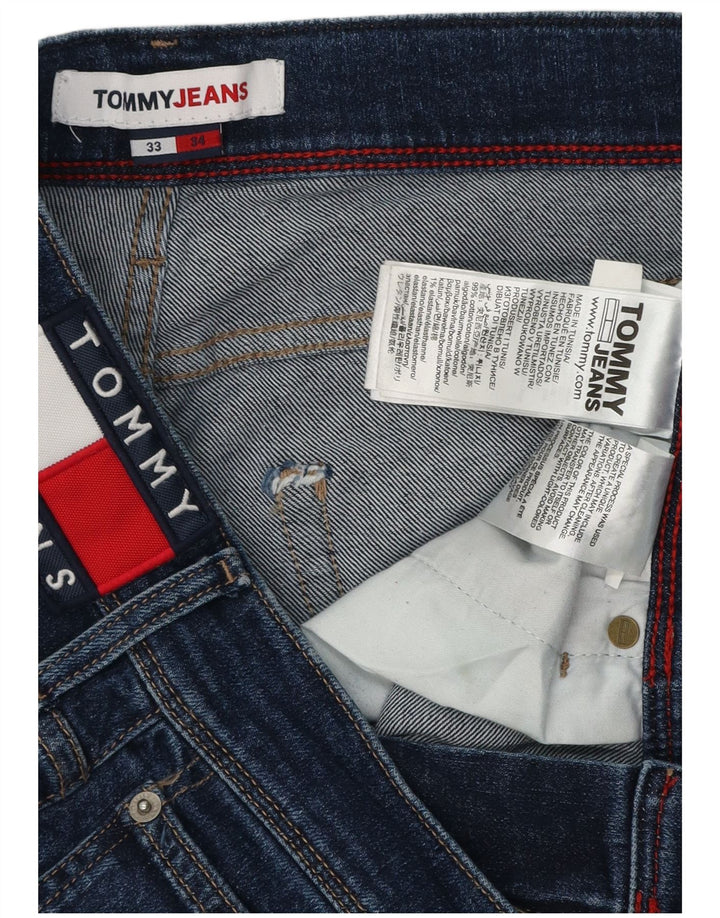 Tommy Jeans Herre Slim Jeans W33 L34 Marineblå Bomuld