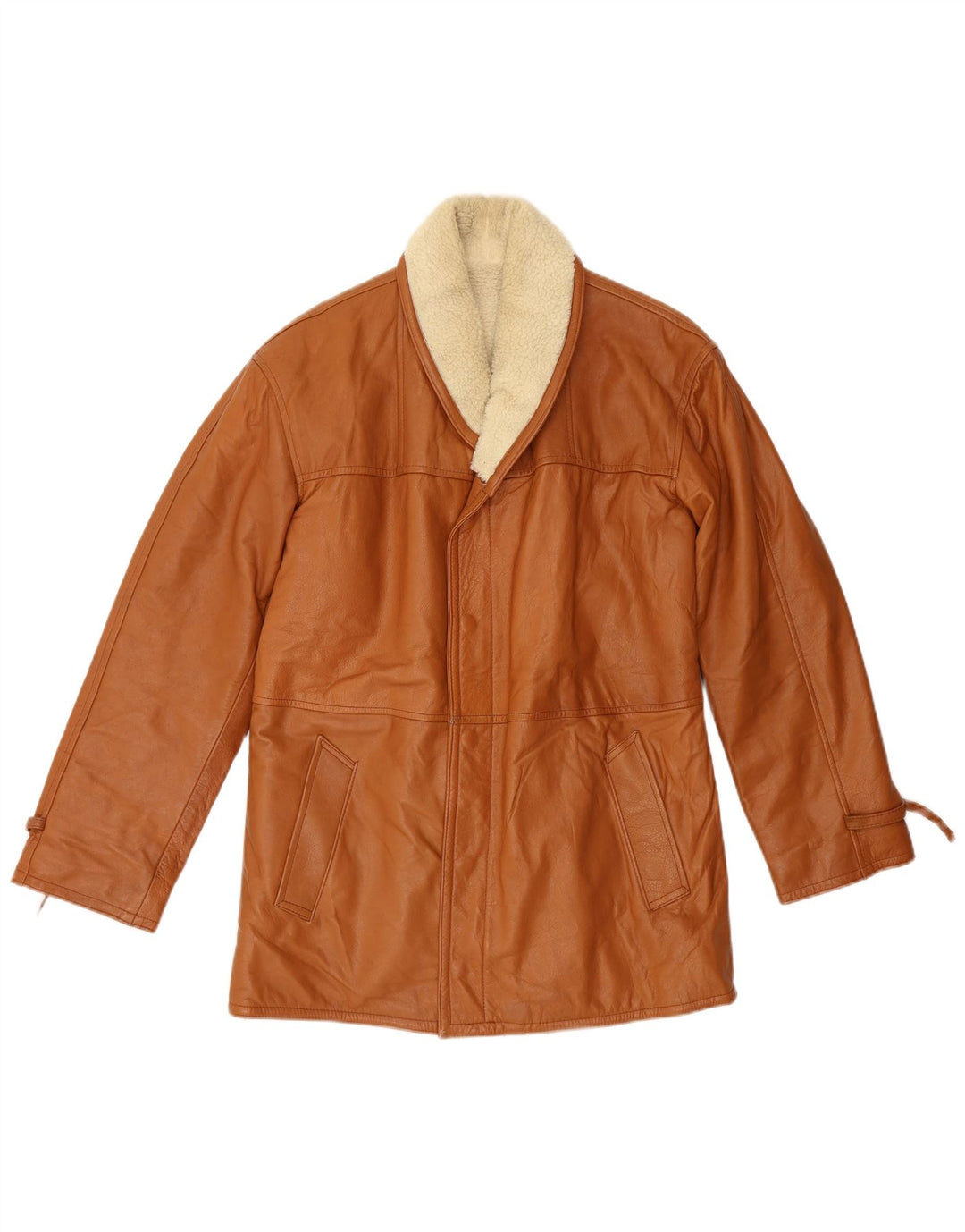 Vintage Herre Shearling Jacket IT 48 Medium Brun